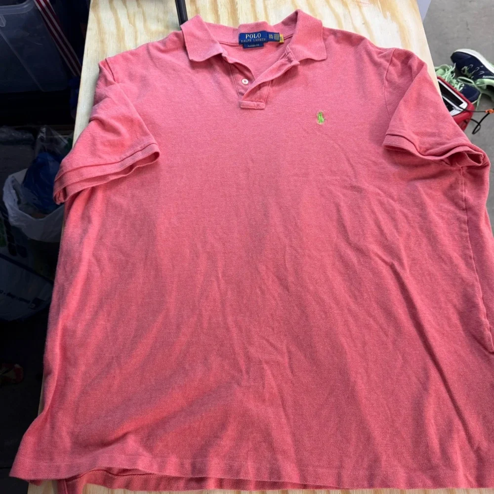 Polo Ralph Lauren Classic Fit Mesh Polo Shirt Coral Pink XXL Mens Short Sleeve‎